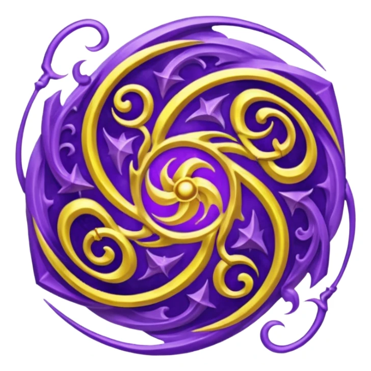 Wiz 101 casting sigil purple and yellow inspired storm magic  sticker