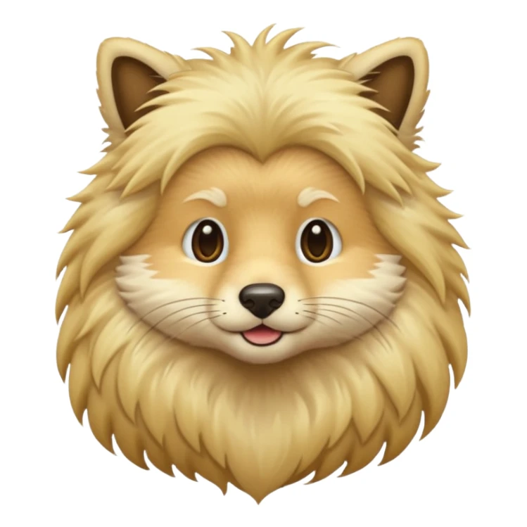 animal with long blonde hair sticker