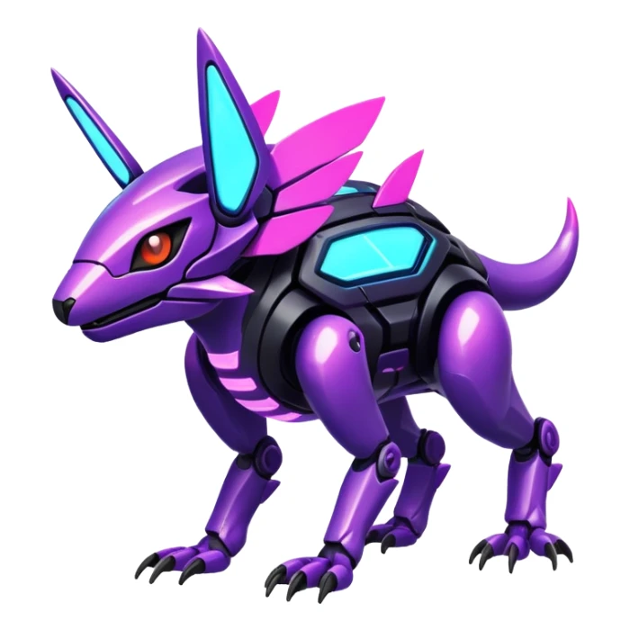  exotic tropical cyber-Protogen-Fakémon-Pokémon-Vernid-creature sticker