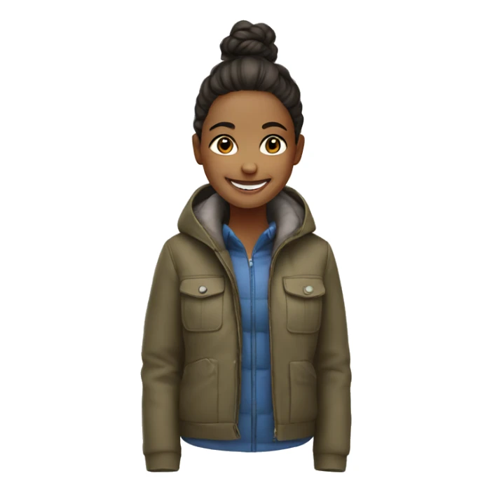 smiling girl outdoors in jacket sticker