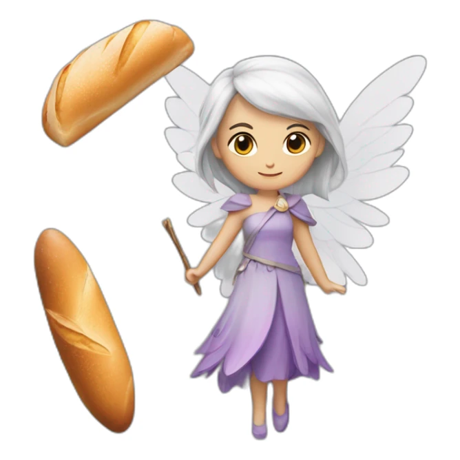 Une fée avec ses ailes et une baguette magique sticker