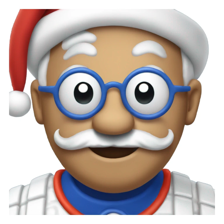 Mr Met as Santa claus sticker