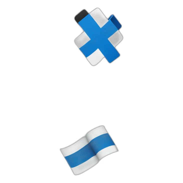 finnish flag black cross instead of blue cross sticker