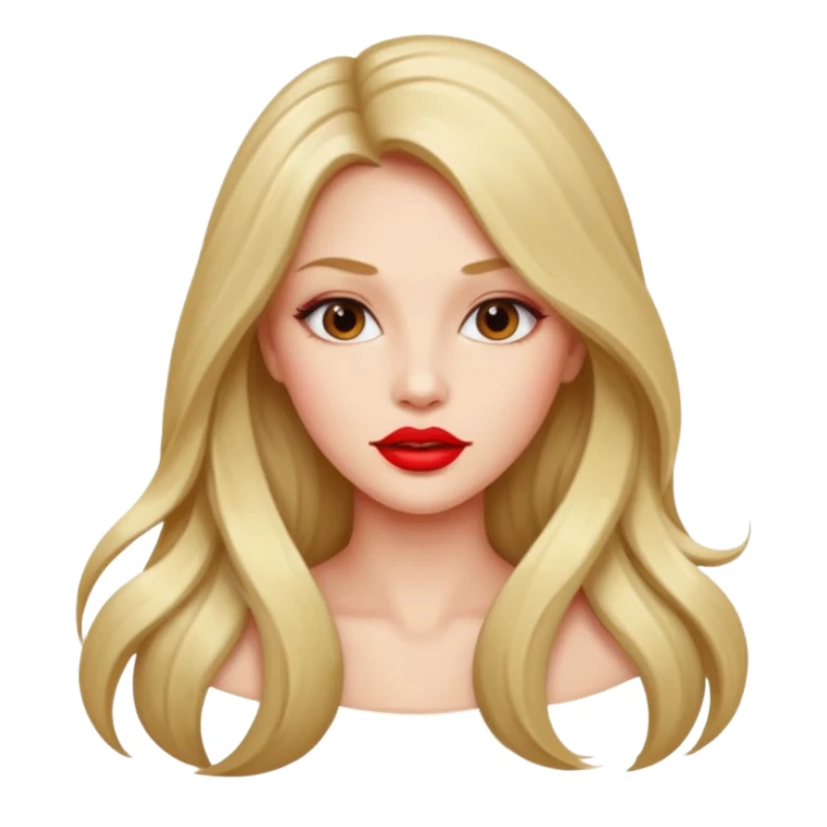 Hot girl with long hair sticker