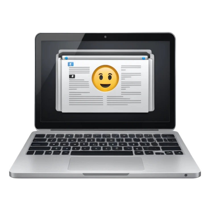 Research paper being typed on a laptop  (laptop only)  sticker