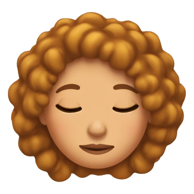 Curry hair sleeping Woman sticker