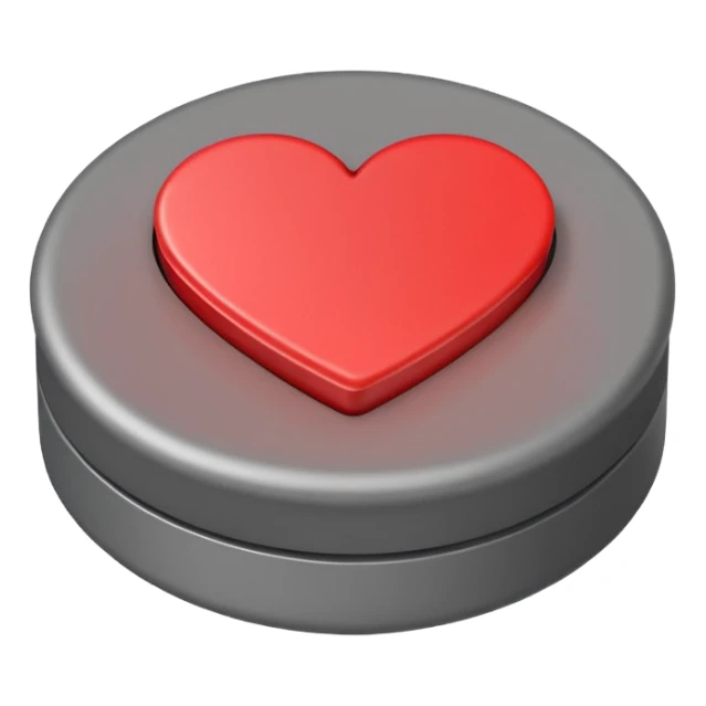 Minimalist pause button with a tiny heart above. Symbol of taking a mindful break. sticker