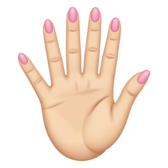 hand emoji with index, middle, and pinky fingers extended up, thumb and ring fingers folded, simple and clean style, inspired by iPhone emojis, similar to rock hand emoji but not identical, rounded shape sticker