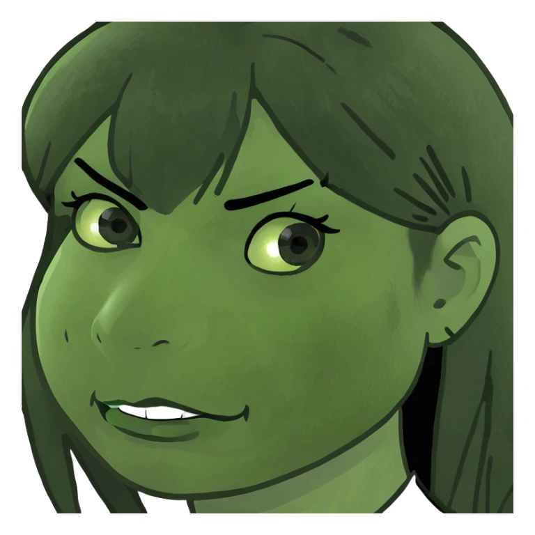 Girl with dark mullet sticker