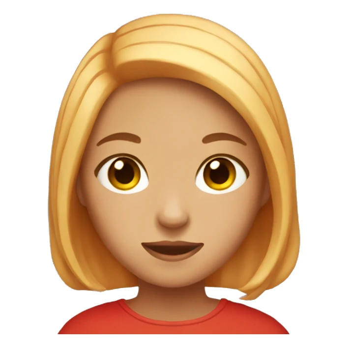 Girl with red cat sticker