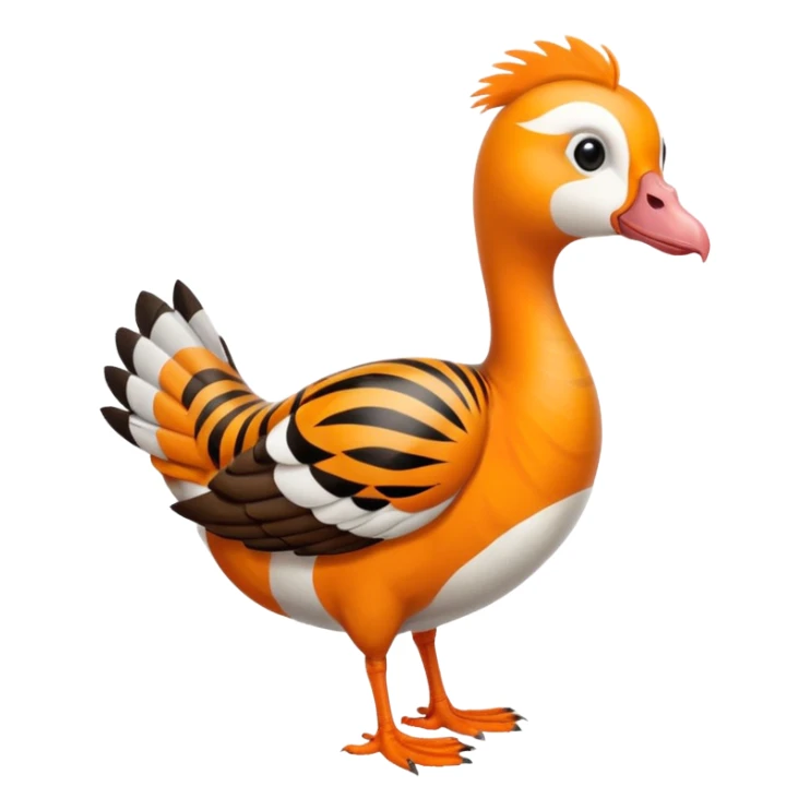 A fusion of a goose and a tiger sticker