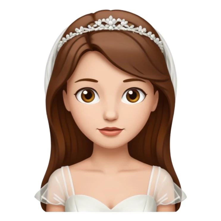 Blonde skin bride with brown hair sticker