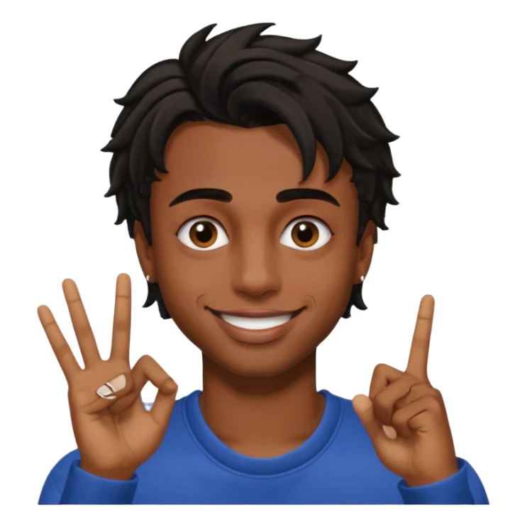 Playboi carti hand sign in front of face sticker