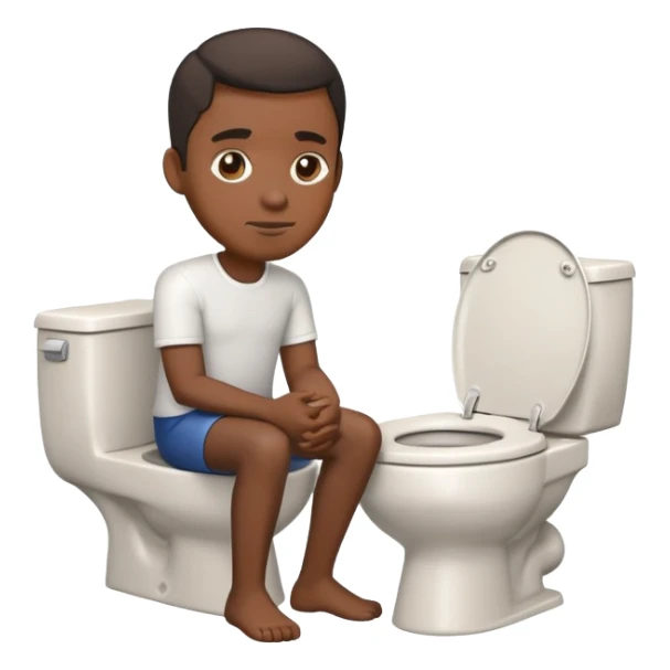 Black man inside toilet like skibidi toilet sticker