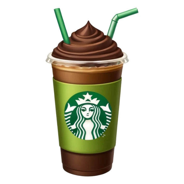 Starbucks Iced coffee with pistachio  and chocolate bar  sticker