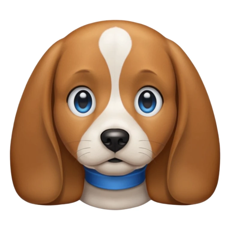 Beagle with light colored hair and blue eyes sticker
