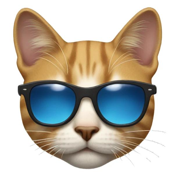 Cat with sunglasses sticker