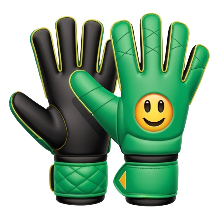 goalkeeper gloves with green details sticker