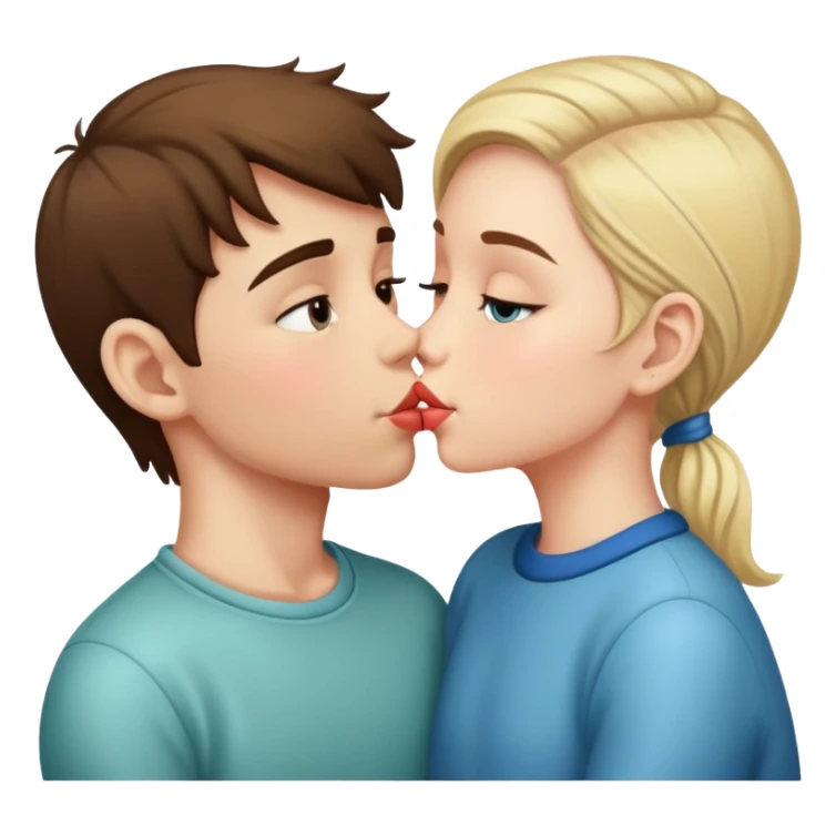 Boy kiss girl  sticker
