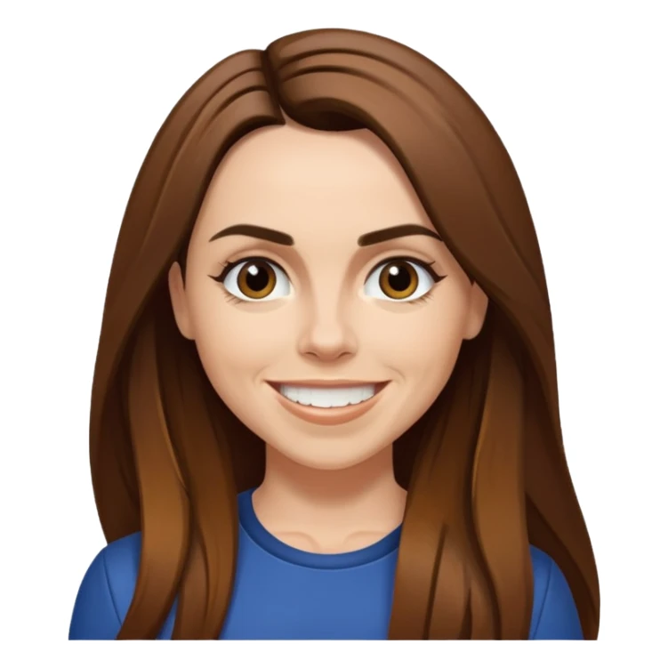 Melanie C with long brown hair sticker