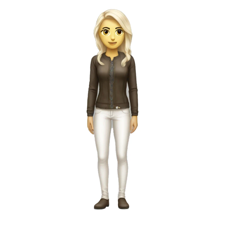 female slavic blonde white skinny legend full length  sticker