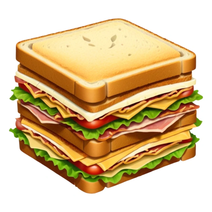 tall layered club sandwich with visible slices sticker