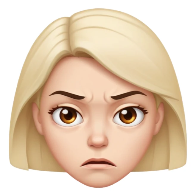 a woman sitting looking angry and sad sticker