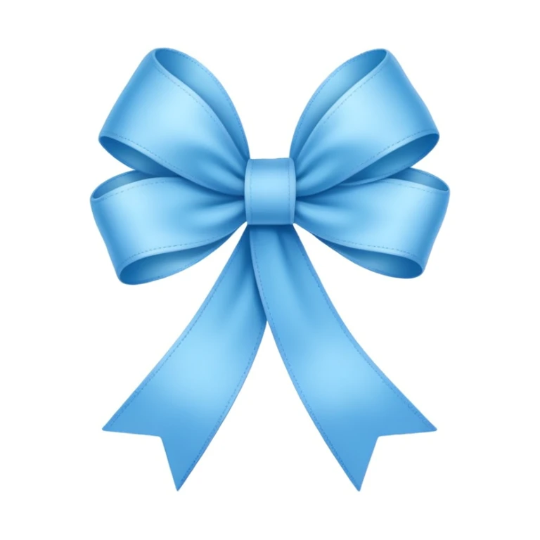Cute baby blue ribbon sticker