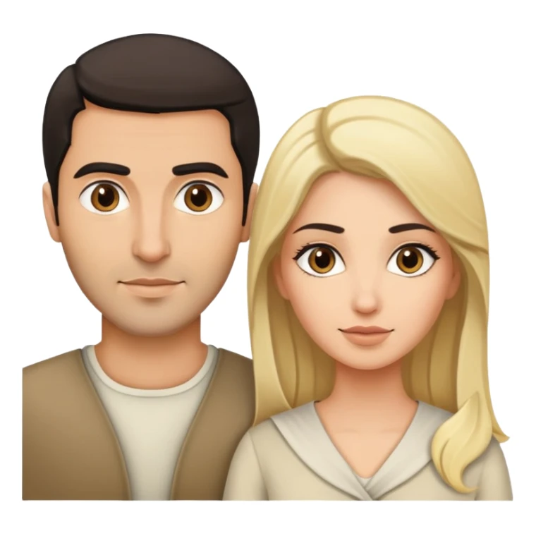 couple with arabic man and blondie girl sticker