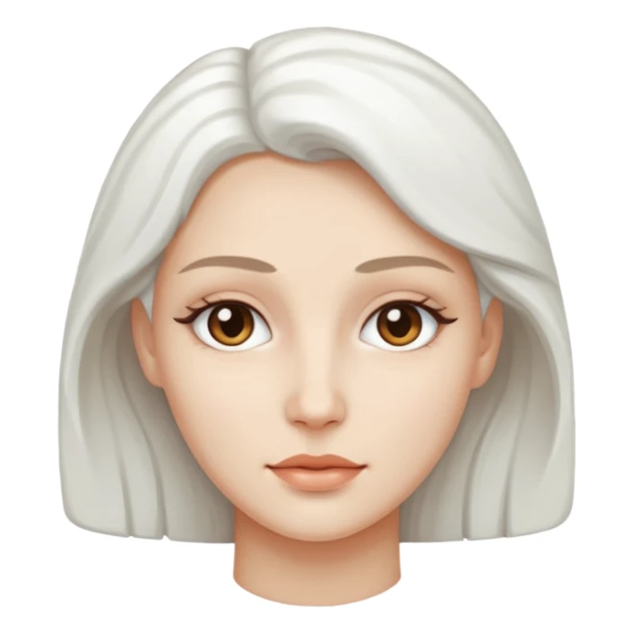 Marble style statue of woman face full white sticker