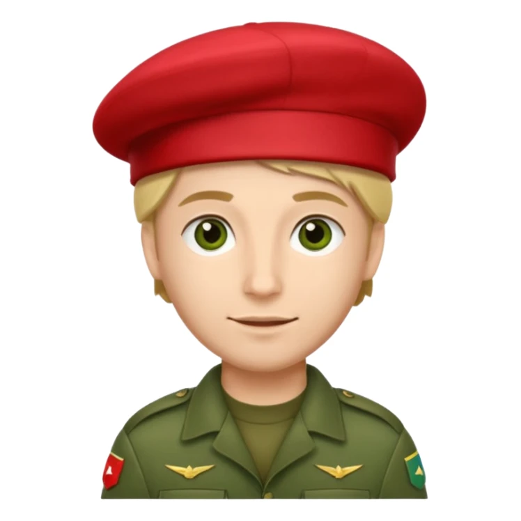 parachutiste militaire avec un béret rouge sur la tête  sticker