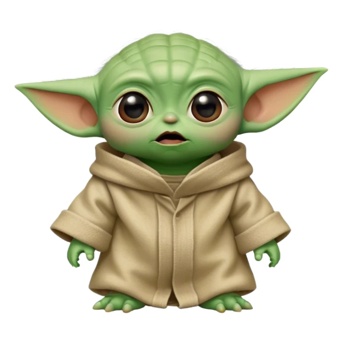 baby yoda shocked face sticker