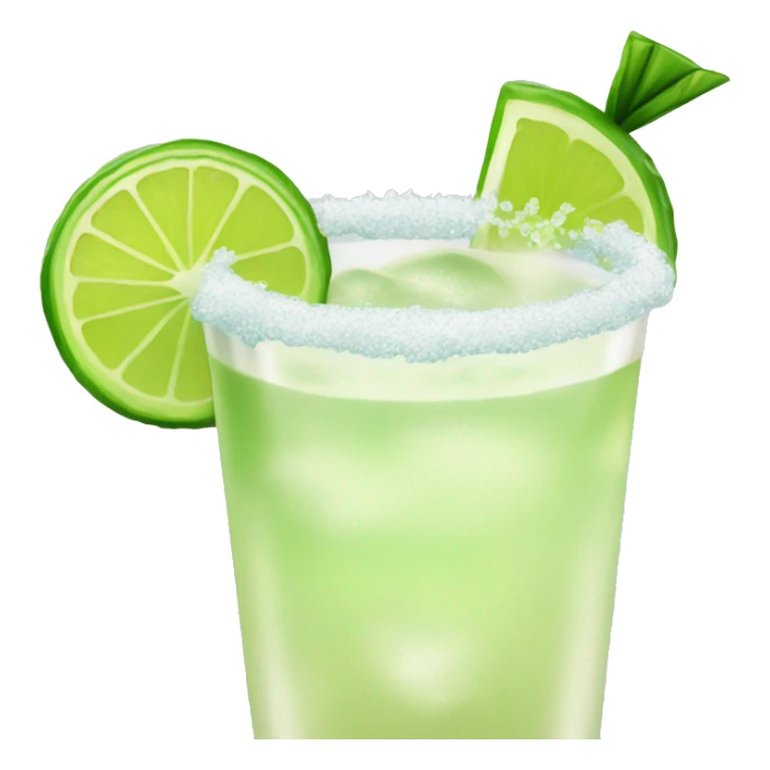 Margarita with a lime and salted rim sticker