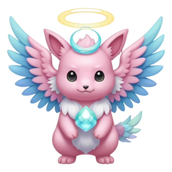 Pastel winged divine ethereal cute adorable fluffy colorful Pokémon sticker