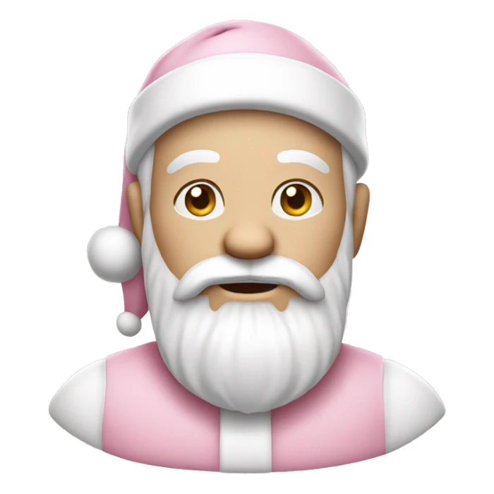 Light Pink Santa Claus with white skin sticker