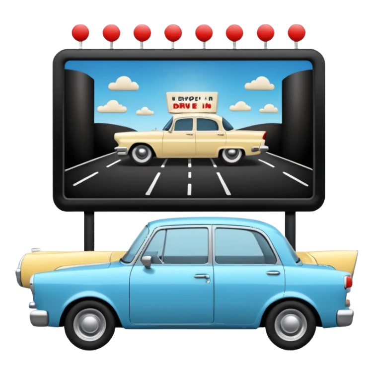 Drive in movies sticker