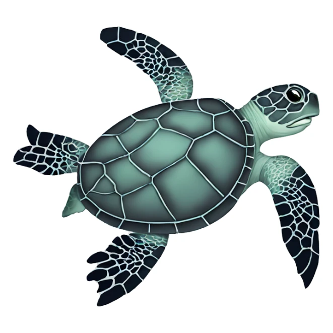 Sea turtle outline cute  sticker