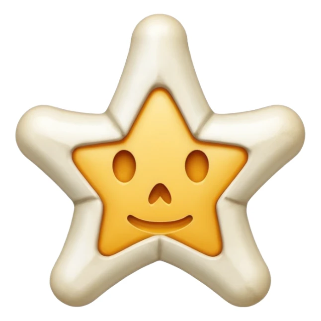 starshape made of bone sticker