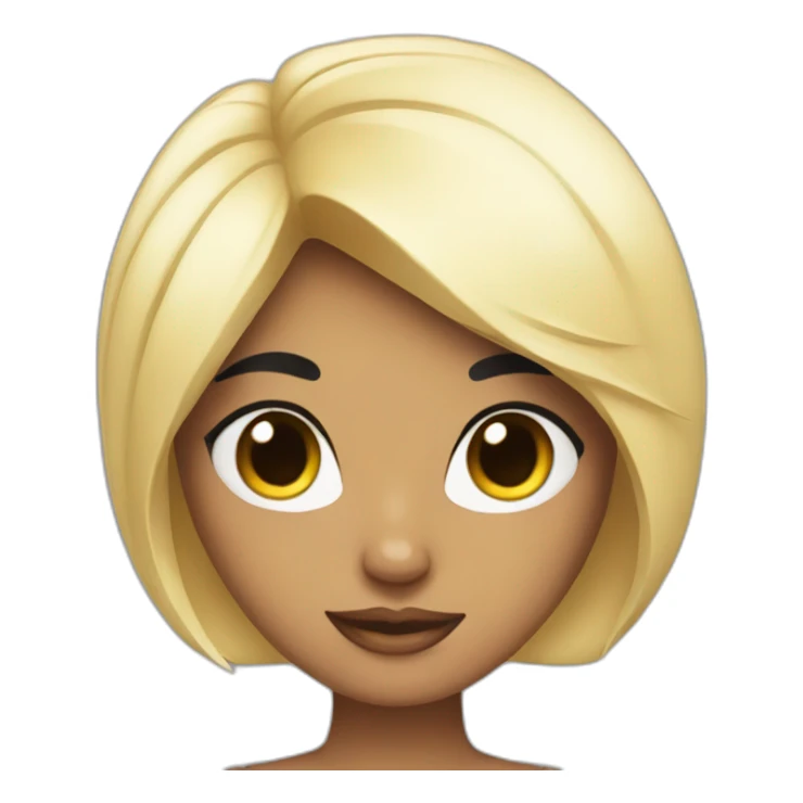 Half woman with black hair half cat posing glamorously sticker