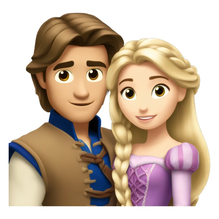 Princess Rapunzel and Flynn Rider  sticker
