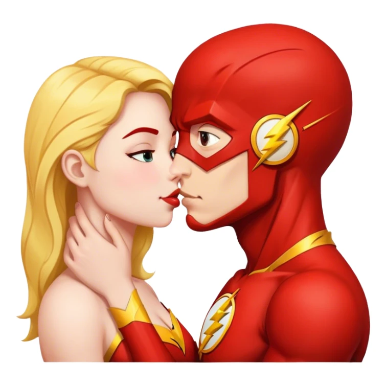 The Flash in Kiss She Flash Girl Romantic sticker