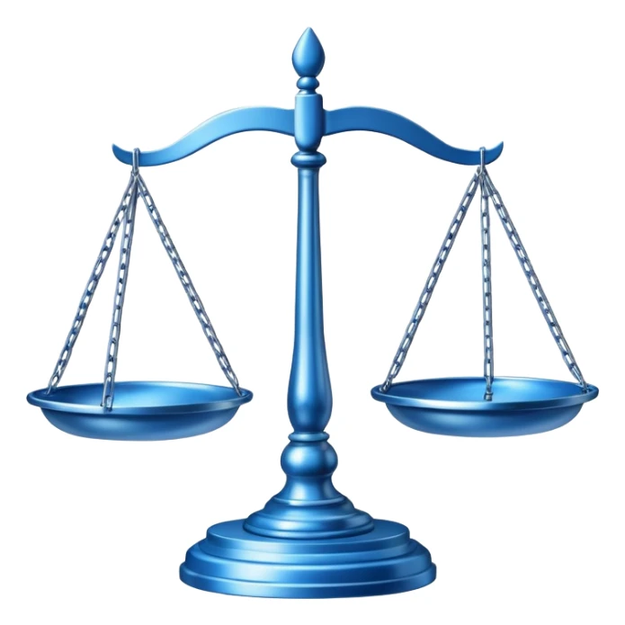 blue scales of justice sticker