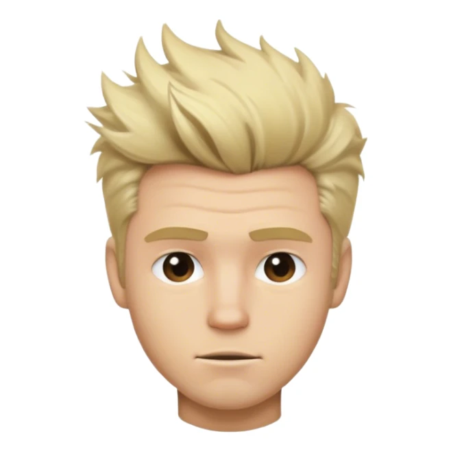 blonde male hair messy textured quiff with tousled front sticker