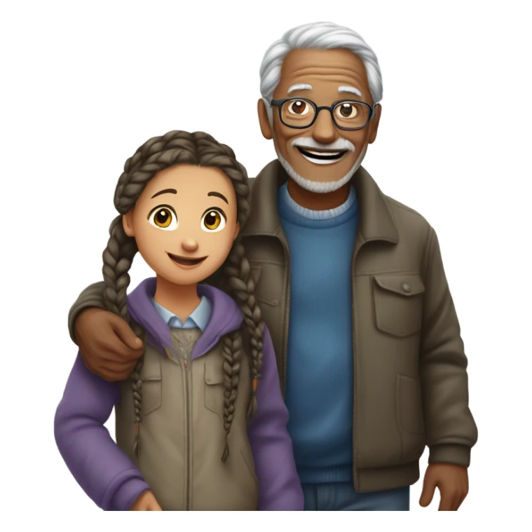 GIRL WITH A GRANDFATHER  sticker