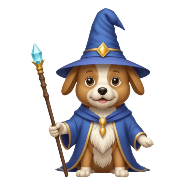 Dog wizard sticker