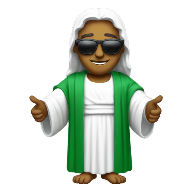 Christ the Redeemer in sunglasses sticker