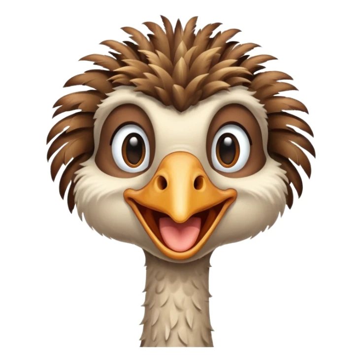 Je voudrais un emoji d'une autruche merci sticker