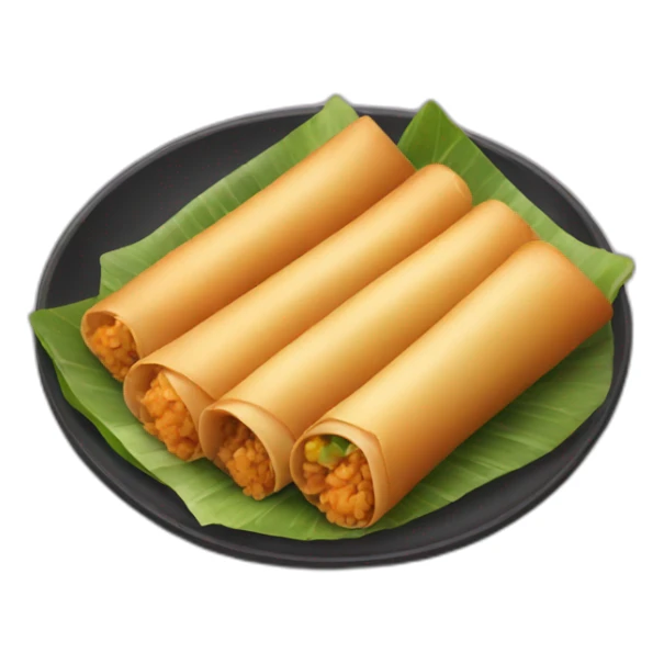 A plate of Lumpia sticker