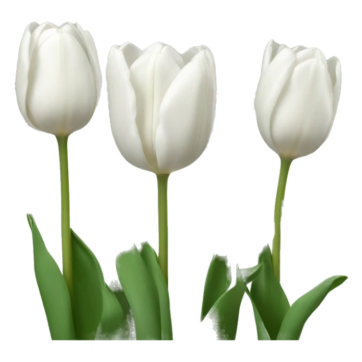 White tulips  sticker