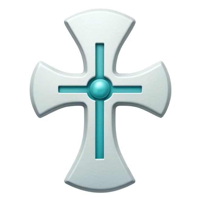 medical cross with a hernia bulge illustration sticker